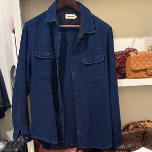 Taylor Stitch Navy Textured Shirt